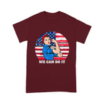 Scotstee Shop - Feminist Rosie The Riveter Patriotic USA Flag 4th of July 4th Of July Shirt
