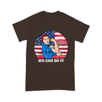 Scotstee Shop - Feminist Rosie The Riveter Patriotic USA Flag 4th of July 4th Of July Shirt
