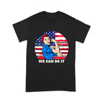 Scotstee Shop - Feminist Rosie The Riveter Patriotic USA Flag 4th of July 4th Of July Shirt
