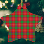Fenton Ornaments Fenton Tartan Ornament Star Ornament, Christmas Star Decorations, ceramic ornament, Plaid Star Ceramic Ornament, Christmas Ornament Decorations Gift