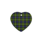 Ferguson Modern Tartan Heart Ornaments, Christmas Tree Ornament, Plaid Christmas Ornaments, Ceramic Heart Christmas Tree Decoration, Christmas Ornament, Plaid Ornament, Tartan Ornament, Buffalo Plaid Ornament