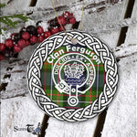 Ferguson Tartan Ornament,  ceramic ornament, personalized christmas ornaments, christmas tree ornaments, christmas door decorations, Plaid Ornament, Tartan Ceramic Ornament