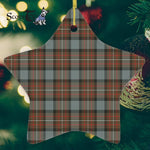 Ferguson Weathered Tartan Ornament Star Ornament, Christmas Star Decorations, ceramic ornament, Plaid Star Ceramic Ornament, Christmas Ornament Decorations Gift