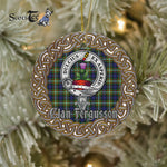Fergusson Celtic Circle Large Plaid Ornament Gift. Christmas Tree Ornament Tartan Ornament Great Christmas Ornaments Gift - Scotstee Shop