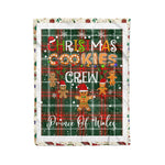 Personalized Gift Tartan Plaid Blanket Clan Prince Of Wales With Christmas Cookie Baking Crew Christmas Gift Blanket, Plaid Blanket, Christmas Fleece Blanket, Christmas Blanket, Tartan Blanket, Scottish Blanket, Scotland Blanket, Family Name Blanket, Custom Blanket, Personalized Blanket