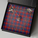 To My Beautiful Soulmate Necklace In Your Eyes I Have Found My Home Clan Graham of Menteith Red Tartan Crown Pendant Necklace