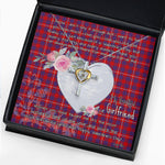 Gift For My Beautiful Girlfriend Necklace Valentine Necklace Clan Hamilton Modern Tartan Cross Dancing Necklace Scottish Tartan Jewelry