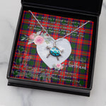 Sea Turtle Necklace Gift for My Beautiful Girlfriend Valentines Necklace Clan Riddell Tartan Blue Turtle Necklace