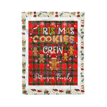 Personalized Gift Tartan Plaid Blanket Clan Paterson Red With Christmas Cookie Baking Crew Christmas Gift Blanket, Plaid Blanket, Christmas Fleece Blanket, Christmas Blanket, Tartan Blanket, Scottish Blanket, Scotland Blanket, Family Name Blanket, Custom Blanket, Personalized Blanket