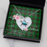 Sea Turtle Necklace Gift for My Beautiful Girlfriend Valentines Necklace Clan Lundin Tartan Blue Turtle Necklace