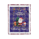 Personalized Gift Tartan Plaid Blanket Clan Ochterlony With Funny Santa Snowman Reindeer Merry Christmas Fleece Blanket, Home Living Room, Plaid Blanket, Tartan Blanket, Scottish Blanket, Buffalo fleece blanket, Christmas Blanket