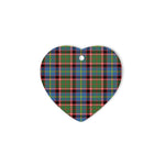 Stirling Tartan Heart Ornaments, Christmas Tree Ornament, Plaid Christmas Ornaments, Ceramic Heart Christmas Tree Decoration, Christmas Ornament, Plaid Ornament, Tartan Ornament, Buffalo Plaid Ornament