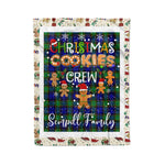 Personalized Gift Tartan Plaid Blanket Clan Sempill With Christmas Cookie Baking Crew Christmas Gift Blanket, Plaid Blanket, Christmas Fleece Blanket, Christmas Blanket, Tartan Blanket, Scottish Blanket, Scotland Blanket, Family Name Blanket, Custom Blanket, Personalized Blanket