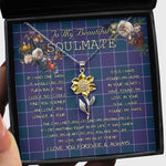 To My Beautiful Soulmate Sunflower Necklace In Your Eyes I Have Found My Home Clan Navy US Edzell Tartan Jewelry For Girlfriend