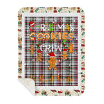 Personalized Gift Tartan Plaid Blanket Clan Borthwick With Christmas Cookie Baking Crew Christmas Gift Sherpa Blanket, tartan sherpa blanket,buffalo plaid sherpa blanket,christmas sherpa blanket,Christmas Throw Blanket,green plaid sherpa blanket,green sherpa blanket