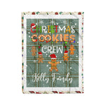 Personalized Gift Tartan Plaid Blanket Clan Kelly With Christmas Cookie Baking Crew Christmas Gift Blanket, Plaid Blanket, Christmas Fleece Blanket, Christmas Blanket, Tartan Blanket, Scottish Blanket, Scotland Blanket, Family Name Blanket, Custom Blanket, Personalized Blanket