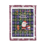 Personalized Gift Tartan Plaid Blanket Clan Macdonald Of Ranald With Funny Santa Snowman Reindeer Merry Christmas Fleece Blanket, Home Living Room, Plaid Blanket, Tartan Blanket, Scottish Blanket, Buffalo fleece blanket, Christmas Blanket-Recovered