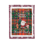 Personalized Gift Tartan Plaid Blanket Clan Stewart of Appin Ancient With Funny Santa Snowman Reindeer Merry Christmas Fleece Blanket, Home Living Room, Plaid Blanket, Tartan Blanket, Scottish Blanket, Buffalo fleece blanket, Christmas Blanket