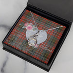 Rising Phoenix Necklace - Valentine Necklace Clan MacPherson Weathered Tartan Gift for Girlfriend, Gift for My Wife Rising Phoenix Necklace