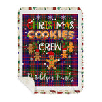 Personalized Gift Tartan Plaid Blanket Clan Donaldson With Christmas Cookie Baking Crew Christmas Gift Sherpa Blanket, tartan sherpa blanket,buffalo plaid sherpa blanket,christmas sherpa blanket,Christmas Throw Blanket,green plaid sherpa blanket,green sherpa blanket