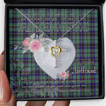 Gift For My Beautiful Girlfriend Necklace Valentine Necklace Clan Stevenson Tartan Cross Dancing Necklace Scottish Tartan Jewelry