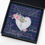 Gift For My Beautiful Girlfriend Necklace Valentine Necklace Clan Navy US Edzell Tartan Cross Dancing Necklace Scottish Tartan Jewelry