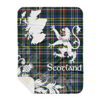 Sherpa Blanket - Tartan Blanket Thistle and Lion Scottish Clan Scott Green Modern Plaid Blanket, plaid sherpa blanket queen,purple sherpa blanket,queen sherpa blanket,queen size sherpa blanket,red sherpa blanket,scottish tartan blankets,sherpa blanket,sherpa christmas blanket