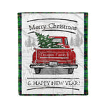 Tartan Blanket Vintage Red Truck with Christmas Tree Family Scottish Clan Douglas Green plaid blanket, red plaid blanket, buffalo plaid blanket, green plaid blanket, plaid fleece blanket, blue plaid blanket, red tartan blanket, tartan plaid blanket, black and white plaid blanket, , christmas plaid blanket, orange plaid blanket, tartan plaid throw blanket, pink plaid blanket, brown plaid blanket, buffalo check blanket