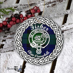 Fisher Tartan Ornament,  ceramic ornament, personalized christmas ornaments, christmas tree ornaments, christmas door decorations, Plaid Ornament, Tartan Ceramic Ornament