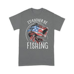Scotstee Shop - Fishing America USA 4th of July I'd Rather Be Fishing 4th Of July Shirt