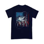 Scotstee Shop - Fishing American Flag Vintage USA Bass Fisherman Gift 4th Of July Shirt