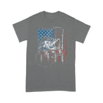 Scotstee Shop - Fishing American Flag Vintage USA Bass Fisherman Gift 4th Of July Shirt