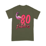 Flamingo Shirt 80 And Fabulous 80th Flamingo Birthday Gift - Scotstee Shop