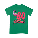 Flamingo Shirt 80 And Fabulous 80th Flamingo Birthday Gift - Scotstee Shop