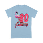 Flamingo Shirt 80 And Fabulous 80th Flamingo Birthday Gift - Scotstee Shop