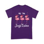Flamingo Shirt All The Jingle Ladies Flamingo Drink Wine Christmas - Scotstee Shop