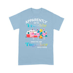 Flamingo Shirt Apparently We're Trouble Flamingo Drink Wine Camping Funny ER Shirts - Scotstee Shop