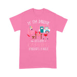 Flamingo Shirt Camper If Im Drunk Its My Camping Friends Fault Flamingo - Scotstee Shop