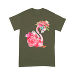 Flamingo Shirt Cute Pink Dreaming Girl Baby Flamingo With Flowers - Scotstee Shop