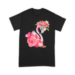 Flamingo Shirt Cute Pink Dreaming Girl Baby Flamingo With Flowers - Scotstee Shop