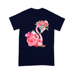 Flamingo Shirt Cute Pink Dreaming Girl Baby Flamingo With Flowers - Scotstee Shop