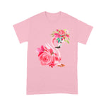 Flamingo Shirt Cute Pink Dreaming Girl Baby Flamingo With Flowers - Scotstee Shop