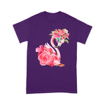 Flamingo Shirt Cute Pink Dreaming Girl Baby Flamingo With Flowers - Scotstee Shop