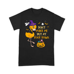 Flamingo Shirt Dont Make Me Put My Foot Down Flamingo Witch Hat Halloween Flamingo Halloween Shirt - Scotstee Shop
