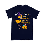 Flamingo Shirt Dont Make Me Put My Foot Down Flamingo Witch Hat Halloween Flamingo Halloween Shirt - Scotstee Shop