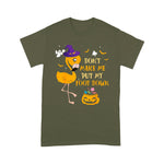Flamingo Shirt Dont Make Me Put My Foot Down Flamingo Witch Hat Halloween Flamingo Halloween Shirt - Scotstee Shop
