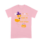 Flamingo Shirt Dont Make Me Put My Foot Down Flamingo Witch Hat Halloween Flamingo Halloween Shirt - Scotstee Shop