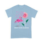 Flamingo Shirt Faith Hope Love Pink Flamingo Ribbon Breast Cancer Awareness Faith Breast Cancer Shirts Breast Cancer Awareness t shirts - Scotstee Shop