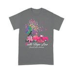 Flamingo Shirt Faith Hope Love Pumpkin Truck Tree Gnome Breast Cancer Faith Breast Cancer Shirts - Scotstee Shop