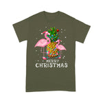 Flamingo Shirt Flamingo Christmas Tree Pineapple Xmas Light Merry Christmas Christmas Pineapple Shirt - Scotstee Shop